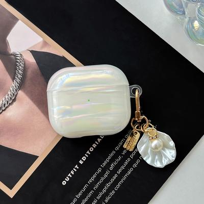 TEMU Shell Pattern Earphone Case For 1/2/3/4/pro/pro 2, Tpu Shockproof Protective Earphone Cover With Shell Pendant Image
