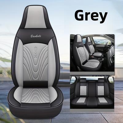 TEMU 5pcs Siamese Head Car Seat Cover, Seat Cover & Rear 3 Seat Cover, -resistant And Non-slip, Comfortable And Breathable, Protect The Seats, Suitable For Most Of The Car Interior Accessories Image