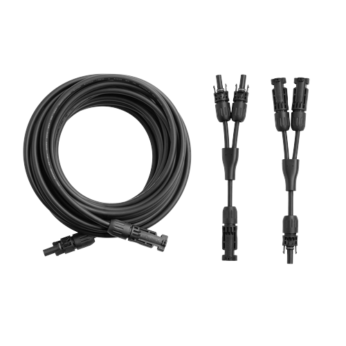 Anker Solix Solar Panel MC4 Extension Cable (10m, 6mm², 2-pack)*4 + Anker Solix Y Branch Connector*2
