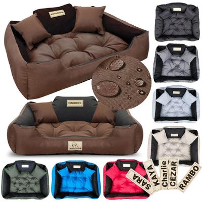 KINGDOG Laufstall Hundebett 115x95 cm personalisiert wasserfest braun Image