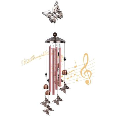 Schmetterlings-Windspiel, Garten-Windspiel mit S-Haken, Schmetterlings-Windspiel aus Aluminiumrohr Image