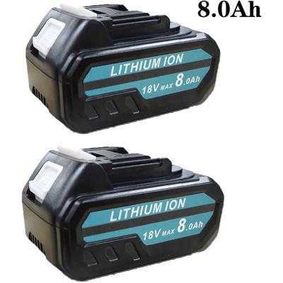 2 x 8000-mAh-18-V-Akkus, Ersatzakku für Makita BL1850, 18-V-Li-Ionen-LXT-Lithium-Ionen-Akku Image