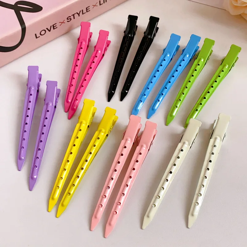 2/5 Stück Dopamin Bunte Metall Entenschnabel Haarspangen für Frauen Lockige Positionierung Haarnadel Haarspangen Fransen Flauschige Wurzel Zubehör Image