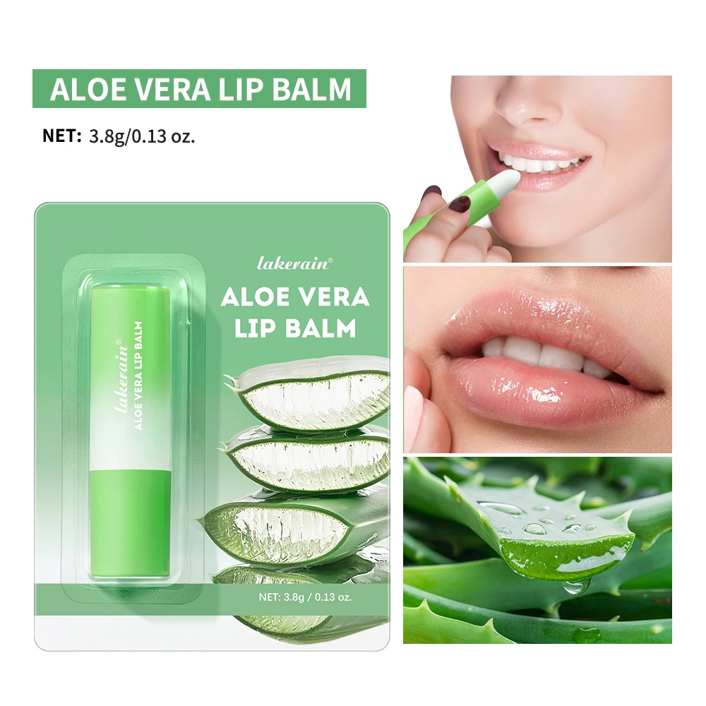 Lippen-Aloe-Balsam, nährend, erfrischend, feuchtigkeitsspendend und feuchtigkeitsspendend, verhindert Risse und repariert die Lippen, sanft, nicht reizend Image