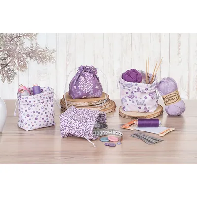 Nähset Geschenksäckchen Schmetterlinge, 4 Stück Image