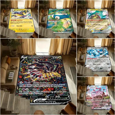 Anime Yu-Gi-Oh Karte inspirierter Teppich für Wohnzimmer, Teenager, Zimmerdekoration, Nachttisch, Image