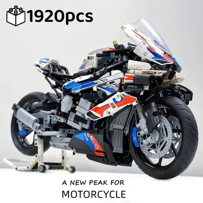 1920PCS Technische Motorrad M1000 RR Gebäude Block Modell Fahrzeug Racing Auto Spielzeug Freund Image