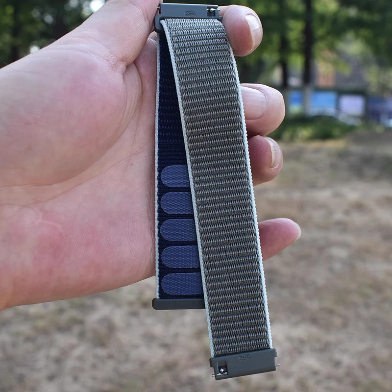 20mm/22mm Uhrenarmband für Amazfit GTR/GTS 4-3-2-2e/GTR 42mm-47mm/bip-U-S-lite Nylon Loop Strap Sport Correa Amazfit GTS 4-2 Mini Image