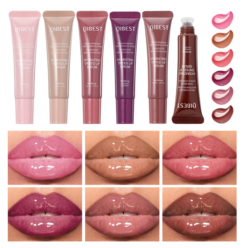 1 x feuchtigkeitsspendender Lipgloss, wasserdicht und schweißfest, einfach anzubringen, lichtbeständig, hinterlässt keine Flecken, erzeugt ein perfektes Lippen-Make-up Image