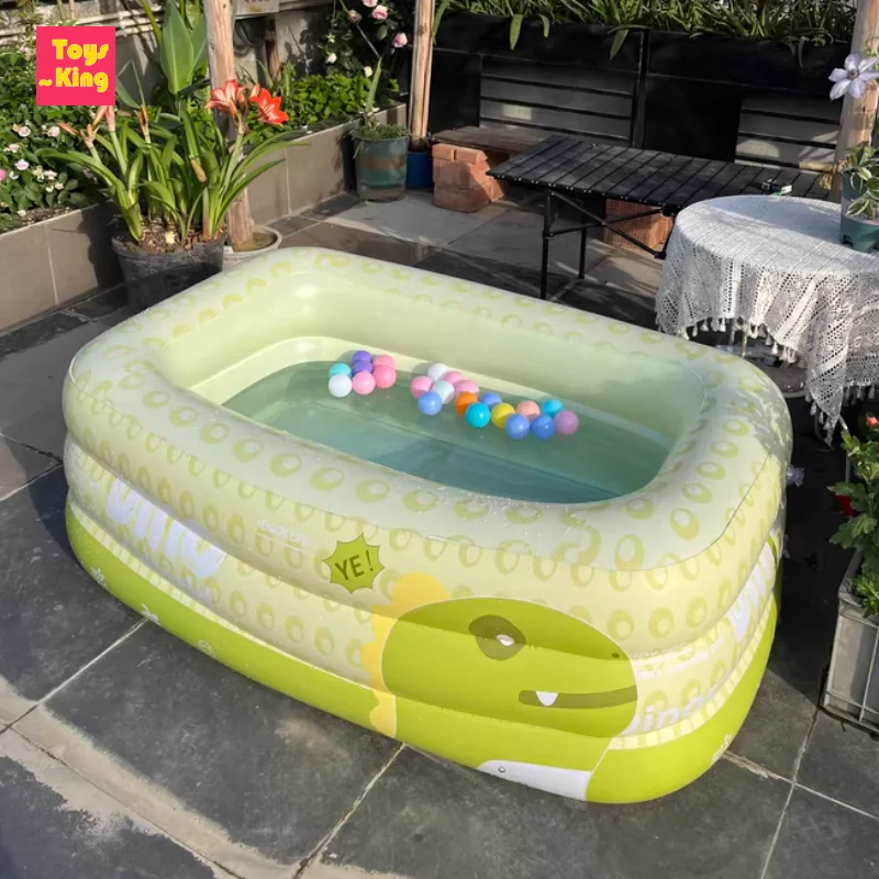 1,5 M Mini Aufblasbare Schwimmen Pool Dinosaurier Kinder Spielzeug PVC Haushalt Outdoor Baby Familie Party Verdickt Wasser Spiel Garten Pool Image