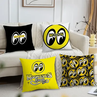 Modischer M-Mooneyes-Kissenbezug mit Logo für Sofa, Nachttisch, Schlafzimmer, Rückenlehne, Image