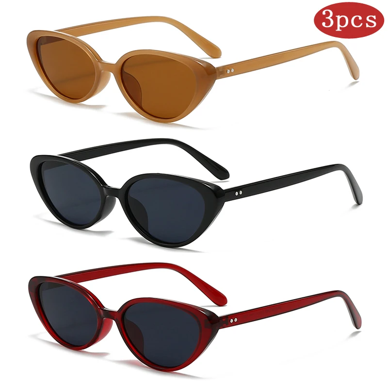 Motorrad 1/3 stücke Quadrat Sonnenbrille Männer Fahren Anti-Uv Sonnenbrille Damen Mode Cat Eye Kleine Rahmen Sonnenbrille UV400 Unisex ﻿ Image
