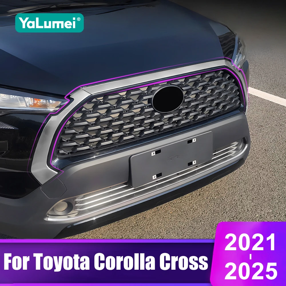 Für Toyota Corolla Kreuz XG10 2021 2022 2023 2024 2025 Hybrid Auto Vorne Racing Grills Trim Streifen Motor Deckel abdeckung Zubehör Image
