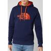 The North Face Mens Drew Peak Stickerei Hoodie Marine/Rot