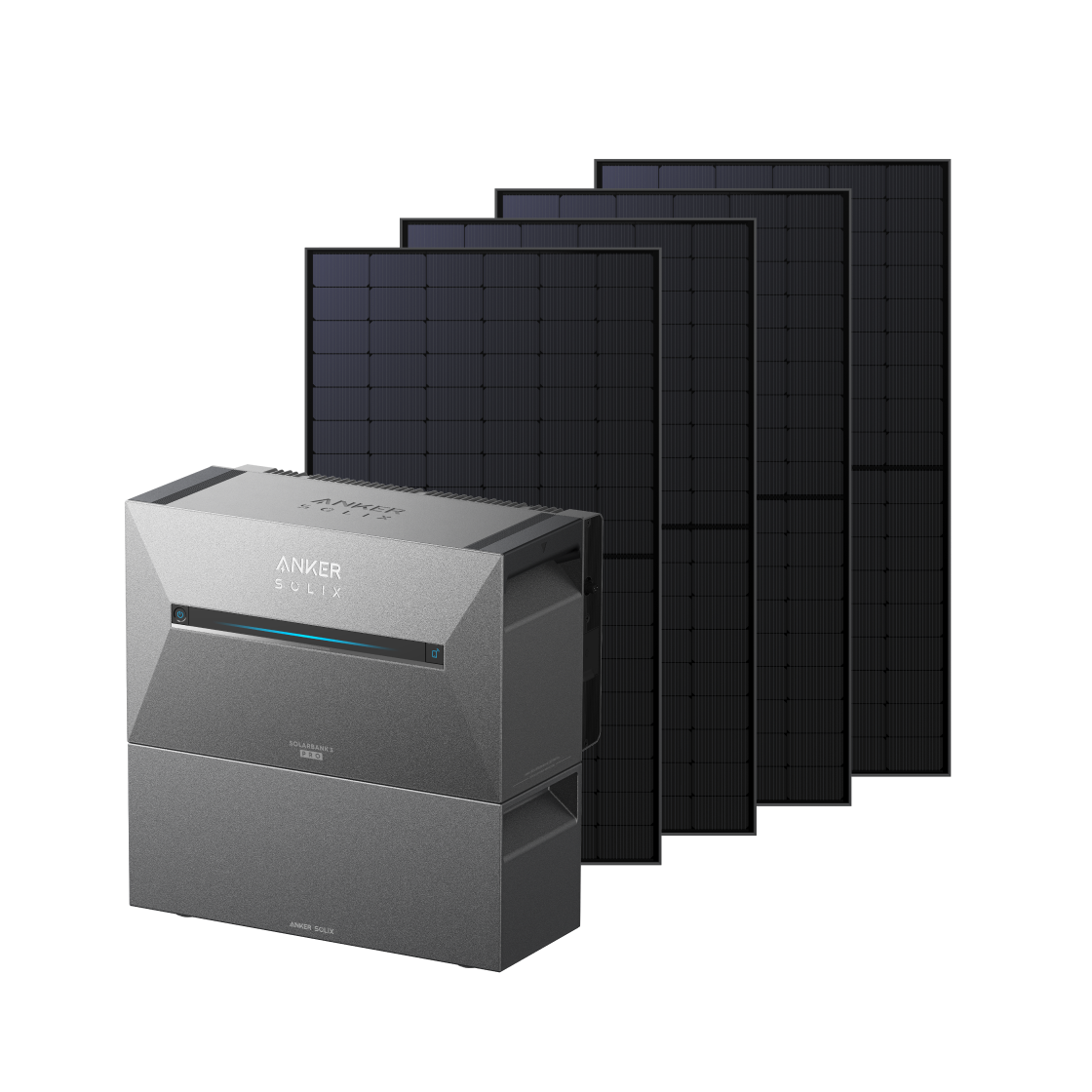Anker SOLIX Solarbank 3 E2700 Pro + 2000Wp Bifaziales Solarmodul + BP2700 Erweiterungsakku Image