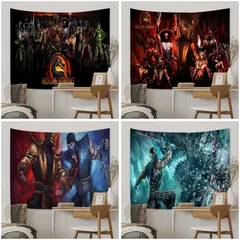 Mortal-K-Kombat Game Tapestry Art Printing Cheap Hippie Wall Hanging Bohemian Wall Tapestries Mandala Art Home Decor