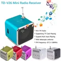 Universale TD-V26 Mini altoparlante radio FM digitale ricevitore radio FM portatile con display a LED altoparlante supporto scheda TF