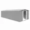Abri de jardin 257x580x181 cm en métal gris, décoration de jardin extérieur, rangement extérieur,