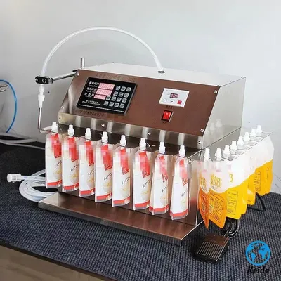6-12 Semi-automatic Bag Liquid Filling Machine Is Suitable for Filling Mineral Water and Soft Drinks