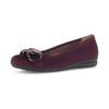 Ballerina GABOR "Florenz", Damen, Gr. 39, lila (brombeere), Ziegenveloursleder, unifarben, klassisch, Schuhe, Businessschuh, Schlupfschuh mit Elastikeinfass, Weite G