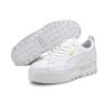 Sneaker PUMA "Mayze Classic Sneaker Damen", Gr. 38.5, weiß, Obermaterial: Synthetik, Textil, Kuhleder; Futter: Synthetik, Textil; Innensohle: Textil; Laufsohle: TR (Thermoplastischer Gummi), Schuhe