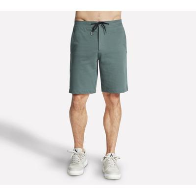 Skechers Men's Tech Twill Short | Size Large | Green/Black | Cotton/Polyester/Tencel-Tm
