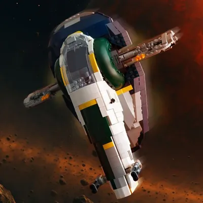 1041PCS MOC Space War Raumschiff Jango Slave 1 Modell DIY Zusammengebautes Kinderspielzeug 75243 Image