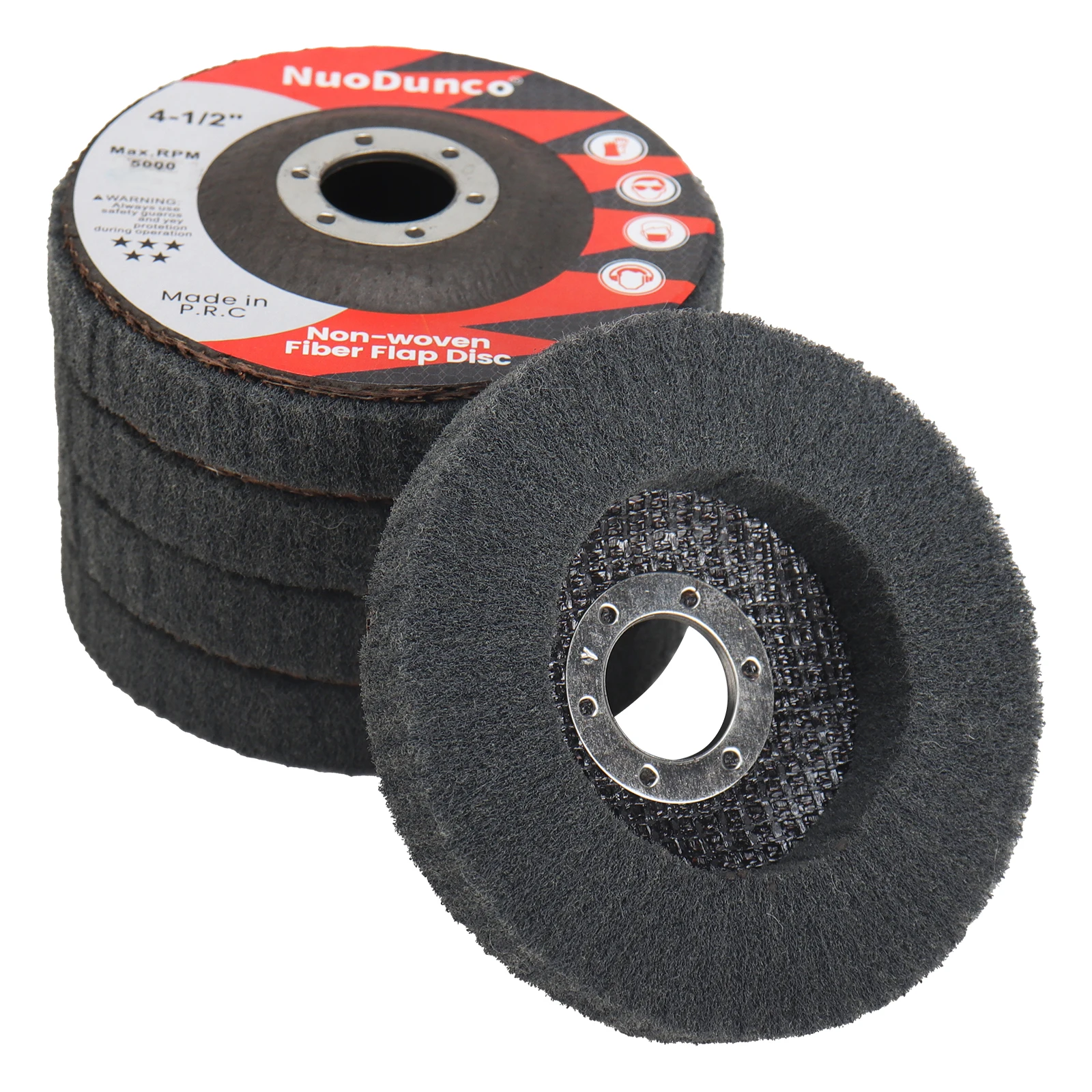 SI FANG 4,5-Zoll-Polierscheiben mit Nylonfaserklappe, Körnung 800, Set mit 2/5/10 für Winkelschleifer, Polieren von Holz und Metall Image