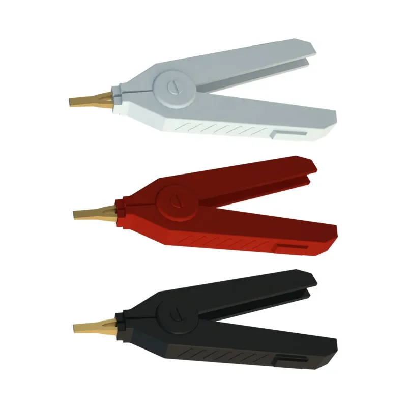 P2004 3 Stück Kupfer vergoldete Krokodilklemme LCR Kelvin Testklemme 20A Image