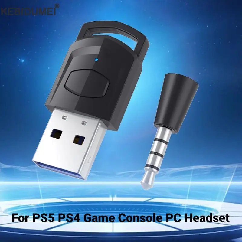 USB Bluetooth 5.0 Sender Drahtloser Kopfhörer-Adapter Empfänger für Sony PS5/PS4 Spielkonsole PC Gaming Headset Lautsprecher Image