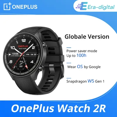 OnePlus Watch 2R Global Version Smart Watch 1,43“ AMOLED Snapdragon W5 Chipsatz Bis zu 100h Akkulaufzeit Google Wear OS 4 NFC