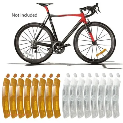 8Pcs Cyclings Reflectors Bikes Spokes Reflectors Waterproofs Bikes Front and Rear Reflectors for Cyclings Ridings