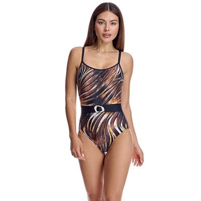 W251281 Rundhals-Badeanzug für Damen Image