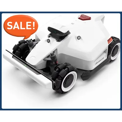 Perimeter Wire Free Vision Robotic Lawnmower for 2.5 Acres Lawn, Cut Height 2.2"-4.0", 80%