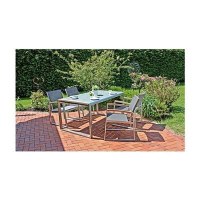 Garden Pleasure 5-tlg. Sitzgruppe »Ava« grau, 160x74 cm