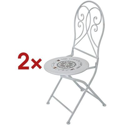 Garden Pleasure 2-tlg. Garten-Klappstuhl-Set »Bayo« silber, 93 cm