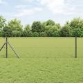 Recinzione Esagonale Vidaxl Grigia 0.6x10 m Acciaio, Pali da Recinzione Vidaxl 7 pcs Grigi Ø32 mm