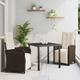 Vidaxl - Set Pranzo Giardino 3 Pezzi con Cuscini Marroni in Rattan Sintetico