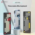 Ajazz Af98 Tastiera Rgb a tre modalità wireless Bluetooth cablata Gioco Esports Batteria a lunga