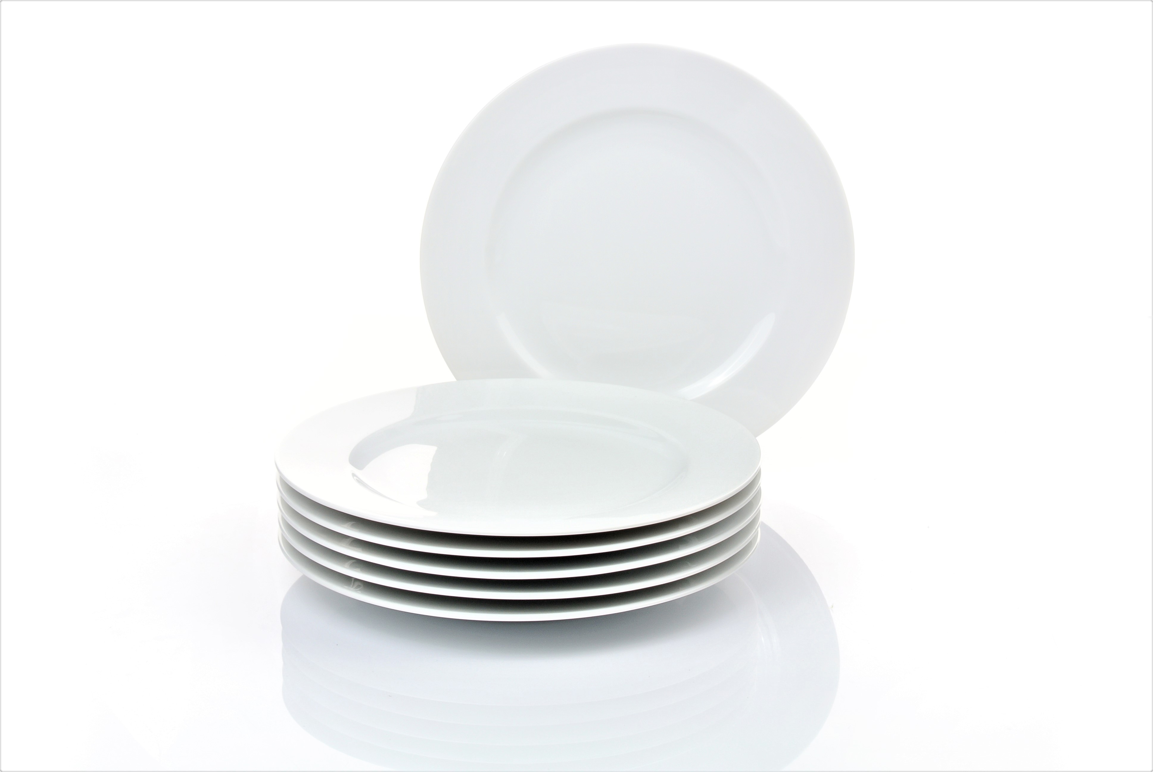 Frühstücksteller RETSCH ARZBERG "HEIKE WEISS, Dessert- & Kuchenteller 19 cm, Set 6-tlg, Porzellan", weiß, Ø:19cm, Porzellan, Speiseteller, klassisch runder Frühstücksteller für jeden Anlass, spülmaschinenfest Image