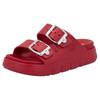 Pantolette RIEKER, Damen, Gr. L (40/41), rot, Synthetik, unifarben, sportlich, Schuhe, Plateau, Sommerschuh, Schlappen in Weite G (=weit)