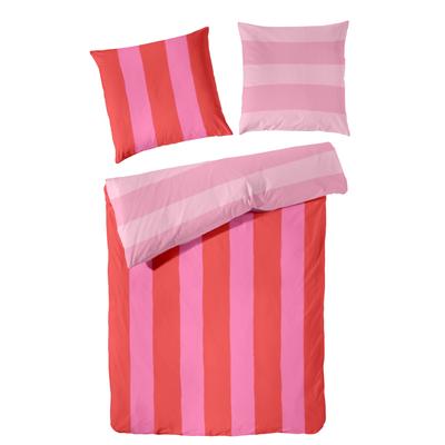 Bettwäsche PRIMERA "Renforce-Bettwäsche Color Block", pink, B/L: 155cm x 220cm, , Renforcé, B/L: 80cm x 80cm, Renforcu00e9, Obermaterial: 100% Baumwolle, Bettwäsche, mit kräftigen und sanften Farbkombinationen Image