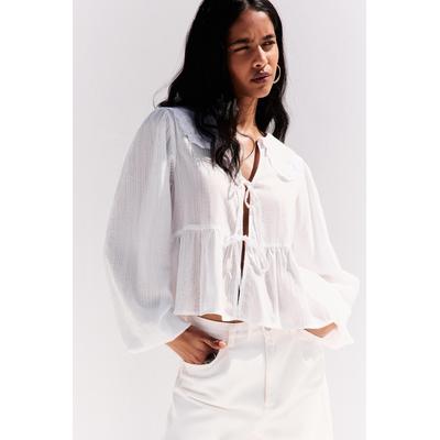 Rustic Blouse With Ties