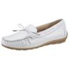 Mokassin ARA "ALABAMA", Damen, Gr. 8, weiß, Glattleder, unifarben, casual, Schuhe Loafer Slipper Mokassin, Slipper, Freizeitschuh mit High Soft Wechselfußbett in Weite G