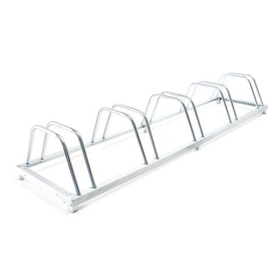 TEMU Wiltec Bike Stand For 5 Bikes 158x39.5x22.5cm Made Of Galvanized Steel And Suitable For Wall Mounting, Row Bike Rack, Weather-resistant Design, Versatile Wall Mounting, Secure Rim Guidance Image