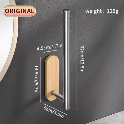 TEMU 1pc Paper Towel Holder For Kitchen, Self Adhesive Under Cabinet Paper Towel Holder, Wall Mounted Towel Bar For Kitchen, Bathroom And Rv, Kitchen Bathroom Accessories Image