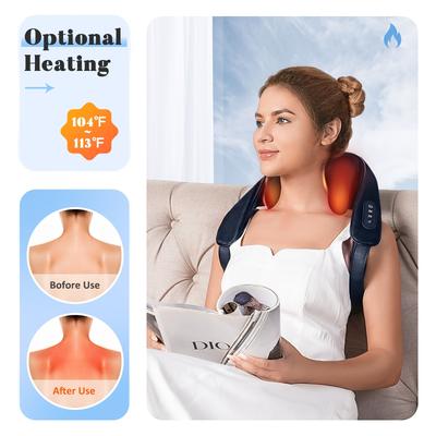 TEMU A 4d Massager With Heating Function, Suitable For Neck And Full Body Massage, A Gift For Family, Elders, And Children, A For Sports, Work, And Leisure, Day Gifts Image
