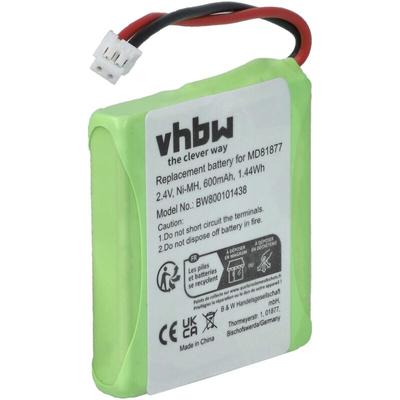 NiMH Akku 600mAh (2.4V) kompatibel mit schnurlos Festnetz Telefon bt Verve 450 red, 450 single, 450 Image