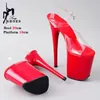 Neue Sommer 20CM/8 Zoll PVC Obermaterial Beige Frauen Sandalen Sexy Pole Dance Schuhe Plattform Schnalle Dünne high Heels Größe 35-44