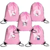 Hello Kitty Kordelzugtasche für Mädchen, Sport-String-Taschen, Schwimmbad, Kleidung, Schuhe,